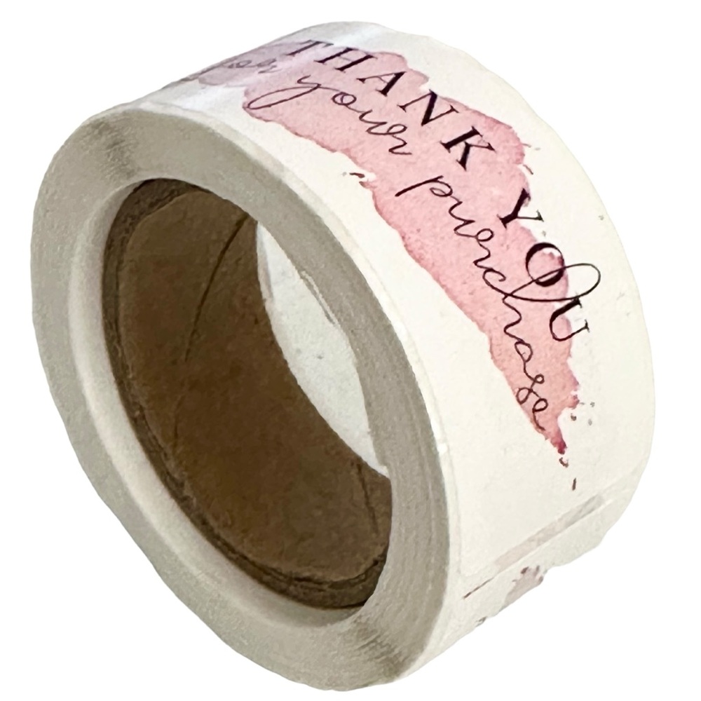 N3 Stickers Thank You 3” Rectangle 500ct Labels Pink